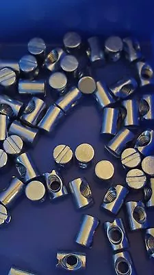 £1.85 • Buy 4 X M6 14mm Cross Dowel Barrels Nuts Furniture Chairs Bed Cot Bolts IKEA Dowels