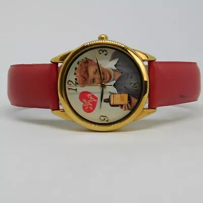 I Love Lucy Red Tone Band Quartz Analog Women's Watch New Battery • $18.99