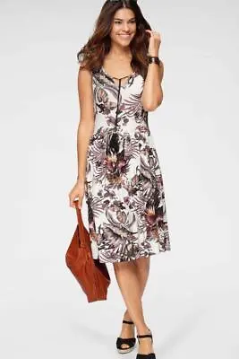 $26.90 • Buy Urban Tassel Neck Tie Print Dress Womens Clothing  Dresses Fit  Flare