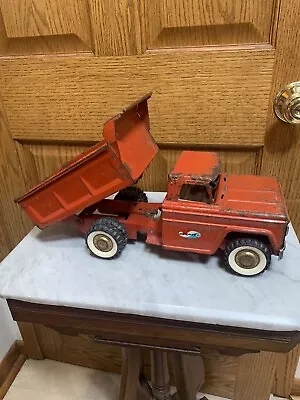 Vintage Red Structo Pressed Steel Dump Truck 1966 Canadian Pat No. 3307291 • $42