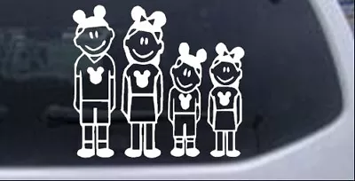 Mickey Mouse Disney 2 Kids Stick Family Car Or Truck Window Laptop Decal Sticker • $7.85