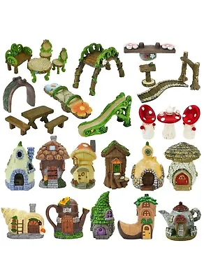 Enchanted Garden Woodland Miniature World Fairy And Accessories • £8.99