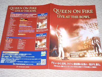 $7.50 • Buy QUEEN LIVE At The BOWL CONCERT Japan FLYER Freddie Mercury Bohemian Rhapsody