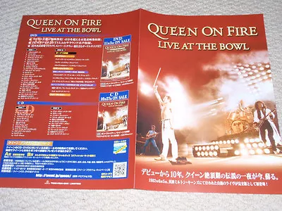QUEEN LIVE At The BOWL CONCERT Japan FLYER Freddie Mercury Bohemian Rhapsody • $7.50
