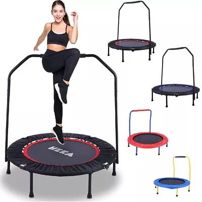 £38.99 • Buy 36/40  Mini Trampoline Fitness Jumper Rebounder Exercise Gym Bouncer With Handle
