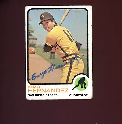 1973 Topps Enzo Hernandez # 438 Auto Autographed Signed San Diego Padres • $100