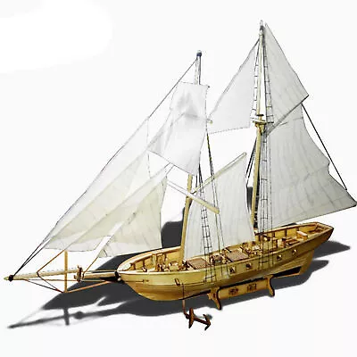 Gift Ship Assembly Model Classical Wooden Sailing Boat Scale Decor Wood Kits US • $20.96