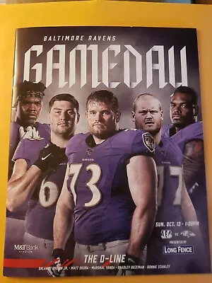 BALTIMORE RAVENS 2019 NFL GAME PROGRAM Vs BENGALS  MARSHAL YANDA • $3.99