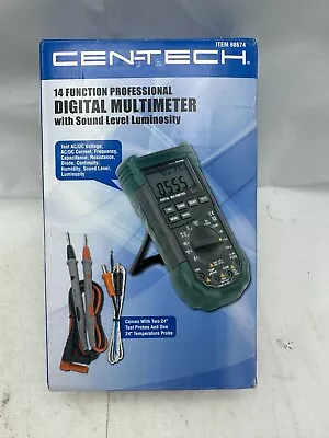 Cen-Tech 98674 14 Function Professional Digital Multimeter W/Sound Luminosity • $28.99