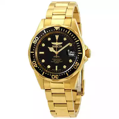 Invicta Pro Diver Black Dial Yellow Gold-plated Men's Watch 8936 • $55.76