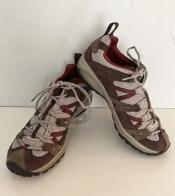 Womens Merrell Hiking Shoes Size 7.5 Siren Sport Chocolate Vibram Low Top • $24.55