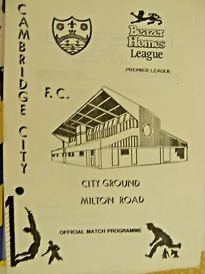 Cambridge City V Tottenham Football Programme Friendly 27 July 1991 • £2.95