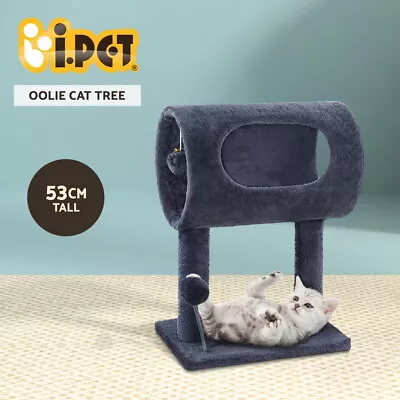 I.Pet Cat Tree Scratching Post Tower Scratcher 53cm Wood Condo Trees House Grey • $25.95