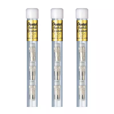 Pentel Z2-1N Mechanical Pencil Eraser Refills - 3 Tubes Of 4 Each - 12 Refills • £5.99