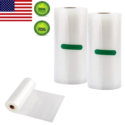 $12.99 • Buy Rolls Food Vacuum Sealer Bags 8 X20' & 11 X20' Vaccum Saver Storage Seal Bag US