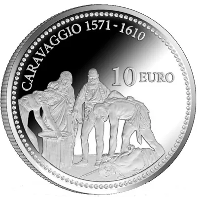 2022 Malta € 10 Euro Silver Proof Coin Caravaggio: Beheading Of John The Baptist • $77.25