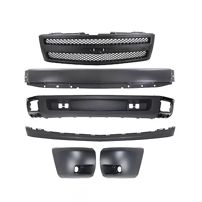 Grille Assembly Kit For 2007-2008 Chevy Silverado 1500 Front Textured Black • $317.79