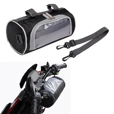 Waterproof Motorcycle Bag Tool Luggage Storage Front Fork Handlebar PU Leather • $17.22