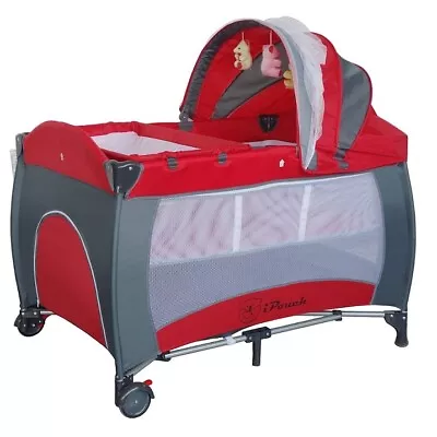 New All In 1 Deluxe Baby Portable Travel Cot Portacot Playpen Crib Bed Bassinet • $109.99