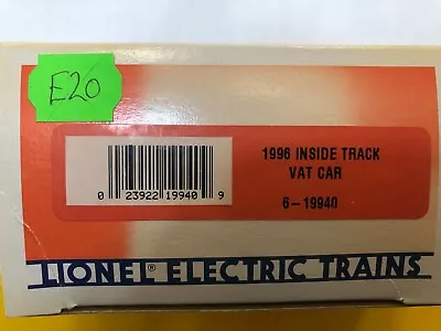 O Scale 1996 Lionel 6-19940 Lionel Railroader Club Inside Track Vat Car • $40