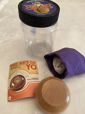 Wooden Yo-Yo “The Art Of Yo” Complete Set Jar Instructions Pouch Made In USA • $4.99