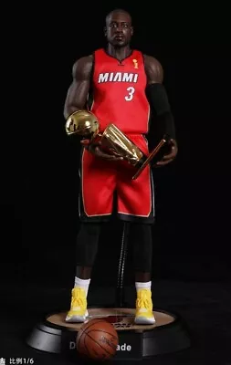 New 1 6 Dwyane Wade Action Figure Miami Heat NBA Red Uniform ENTER ETC. WANS • $272.09