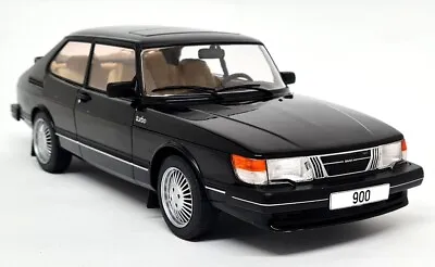 MCG 1/18 - Saab 900 Turbo Black 1981 Diecast Scale Model Car • $152.51