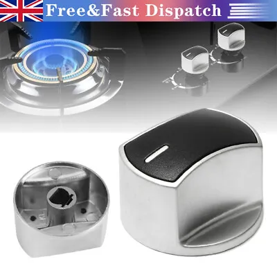 6Pcs Universal Gas Stove Knob Oven Hob Control Knobs Metal Switch Replacement  • £10.98