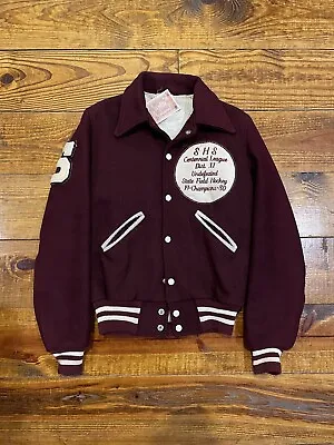 Vintage 80s Swarthmore High School Wool Varsity Jacket Union Made Field Hockey • $125