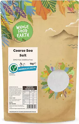 Wholefood Earth - Coarse Sea Salt 1 Kg | GMO Free | Additive Free • £5.36