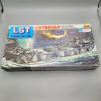 Vintage Lindberg Motorized LST U.S. Navy Landing Ship Tank 1/245 Open Box • $56.88