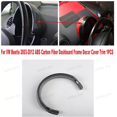 For VW Beetle 2003-2012 ABS Carbon Fiber Dashboard Frame Decor Cover Trim 1PCS  • $37.69