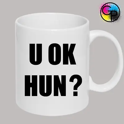 U Ok Hun? Funny Mug Rude Humour Joke Present Novelty Gift Idea Cup Mug • £6.99