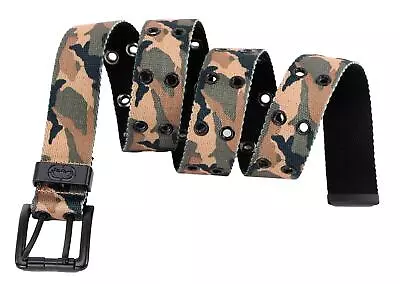 Ecko Unltd Men's 38MM Wide Grommet Double Prong Roller Buckle Web Belt Camo • $14.99