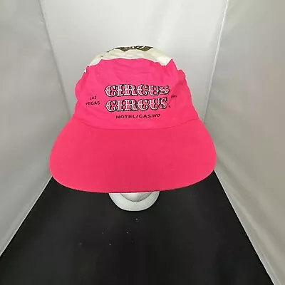 Vintage Circus Circus Hat Las Vegas Casino Clown Painters Cap 80s Pink Snapback • $6.99