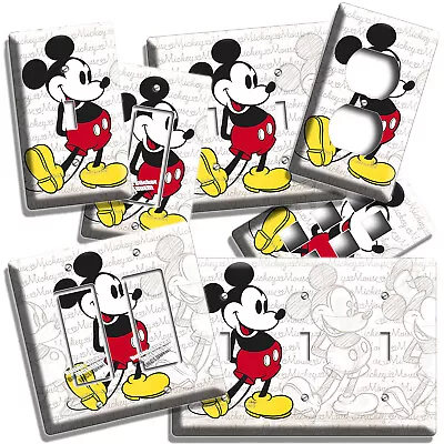 Classic Vintage Retro Happy Mickey Mouse Light Switch Outlet Wall Plate Home Art • $17.99