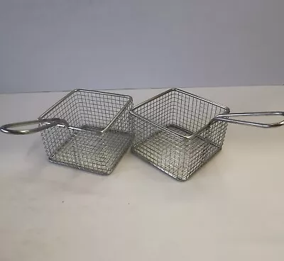 £7.99 • Buy Stainless Steel Mini Chip Serving Basket Snack Food Fries Basket Kitchen #2