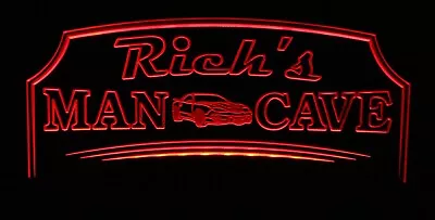 Fathers Day Man Cave LED Lighted Sign Personalized Football Cigar Pool Car 8 • $59.50