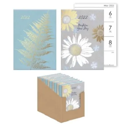 2022 Diary A5 Flower Style Hardback Week To Week -  Valentines Day Gift Diaries • £2.99