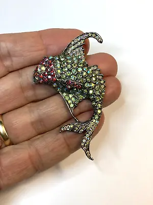 Wendy Gell Rare Vintage Large Fish Broken Brooch For Jewelry Making 2  • $18