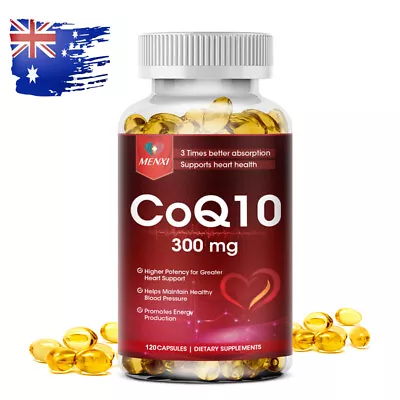 Coenzyme Q10 CoQ10 Capsules 300mg Heart Health Relieve Stress Energy Support • $21.99