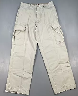 VTG Old Navy Cargo Pants Mens 31x30 Khaki Baggy Skater Y2K 90s Preppy Tan Light • $26.89