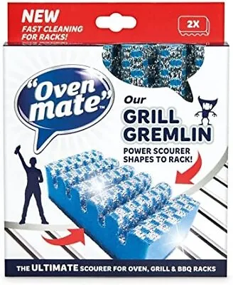 £4.99 • Buy Oven Mate Grill Gremlin Cleaning Scrubbing Sponge Scourer With Grooves X 2