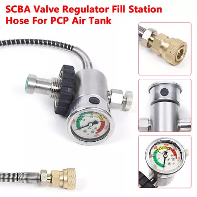 Valve Adapter Fill Station Hose Fit PCP Air Tank SCBA SCUBA Cylinder 4500PSI • $36