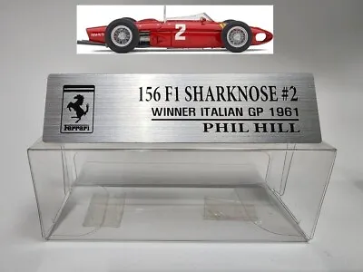 1/18 Ferrari 156 F1 Sharknose 1961 Metal Name Plate Plaque For CMC Exoto • $7.50