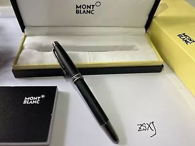 Montblanc Black Silvery Classique Luxury Rollerball Pen 163 New With Refill • $75.99