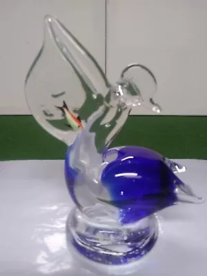 Vintage Murano Glass Pelican Holding Fish In Mouth • $12