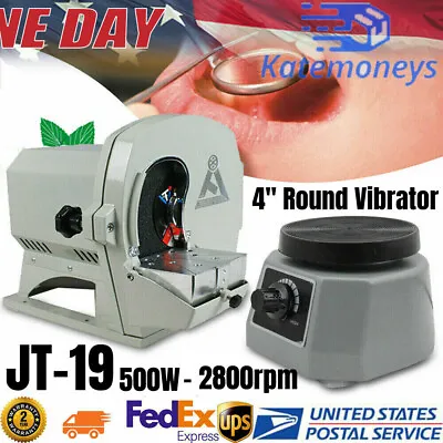 Wet Dental Model Trimmer Abrasive Machine Disc Wheel Lab Equipment + 4  Vibrator • $425