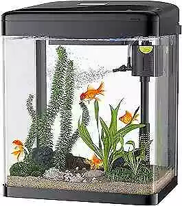  Betta Fish Tank 2 Gallon Glass Aquarium 3 In 1 Fish Tank With Filter And  • $58.72