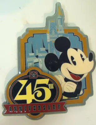 Mickey Mouse Disney World 45th Anniversary  Magnet Epoxy Medal 3  Celebration • $7.75